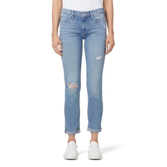Hudson Jeans Krista Straight Crop With Roll Cuff Size 24